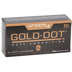 Speer AmmunitionSpeer Gold Dot LE Duty 38 Special Short Barrel Ammo 135 Grain +P Jacketed Hollow Point