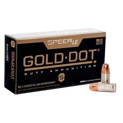 Speer Gold Dot LE Duty 9mm Luger Ammo 124 Grain +P Jacketed Hollow Point