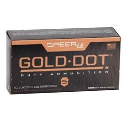 Speer AmmunitionSpeer Gold Dot LE Duty 38 Special Ammo 125 Grain Jacketed Hollow Point