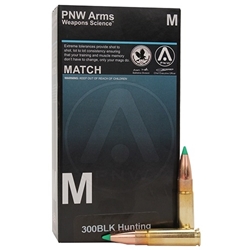 PNW Hunting 300 AAC Blackout 125 Grain Hollow Point Boat Tail