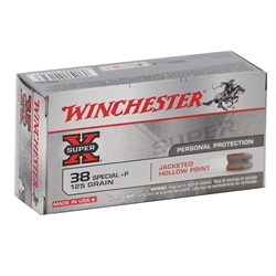 Winchester AmmunitionWinchester Super-X 38 Special Ammo +P 125 Grain Jacketed Hollow Point