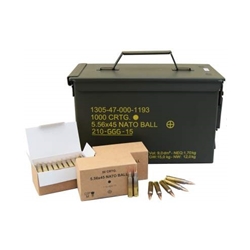 GGG 5.56mm M855 Ammo 62 Grain FMJ 1000 Rounds Bulk in Ammo Can