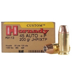 hornady-custom-45-acp-auto-ammo-200-grain-xtp-jacketed-hollow-point-9113||