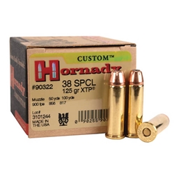 hornady-custom-38-special-ammo-125-grain-xtp-jacketed-hollow-point-90322||