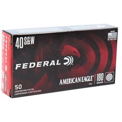 Federal American Eagle 40 S&W Ammo 180 Grain Full Metal Jacket