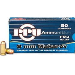 Prvi Partizan 9x18mm Makarov Ammo 95 Grain Jacketed Hollow Point