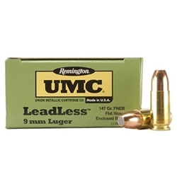 remington-umc-leadless-9mm-luger-ammo-147-grain-flat-nose-enclosed-base-ll9mm9||