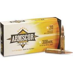 armscor-usa-308-winchester-ammo-147-grain-full-metal-jacket-fac3081n||