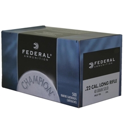 federal-champion-22-long-rifle-ammo-40-grain-standard-velocity-lead-round-nose-500-rounds714||