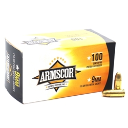 armscor-precision-9mm-luger-ammo-115-grain-full-metal-jacket-100-value-pack-50444||