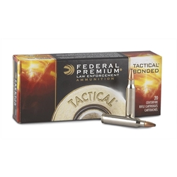 federal-law-enforcement-tactical-223-remington-ammo-62-grain-bonded-soft-point-le223t3||