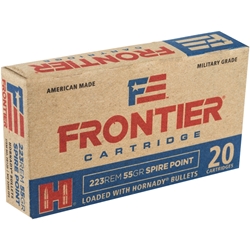 frontier-cartridge-military-grade-223-remington-ammo-55-grain-hornady-spire-point-fr120||