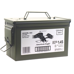 federal-american-eagle-223-remington-ammo-55-grain-fmj-500-rds-ammo-can-ae223bl5ac||