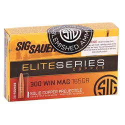 Sig Sauer Elite Performance Hunting HT 300 Winchester Magnum Ammo 165 Grain Solid Copper Lead Free Expanding