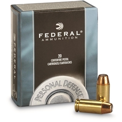 Federal Personal Defense 40 S&W Ammo 180 Grain Jacketed Hollow Point