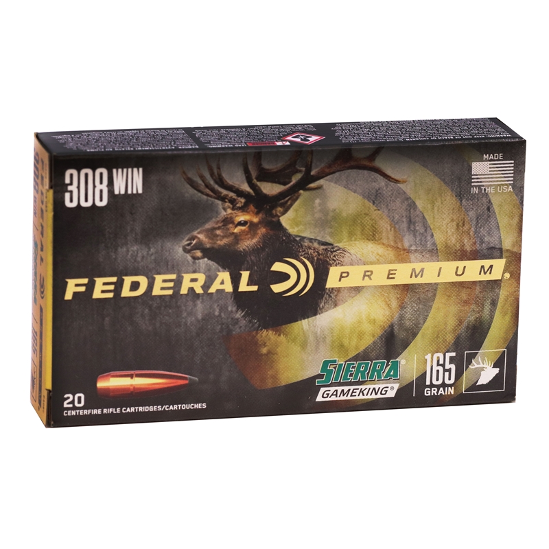 Federal Vital-Shok 308 Winchester Ammo 165 GR Sierra GameKing Boat Tail Soft Point