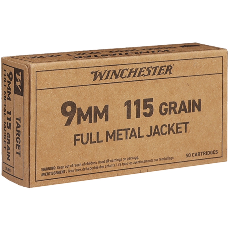 Winchester Service Grade 9mm Luger Ammunition 115 Grain Full Metal Jacket - SG9W