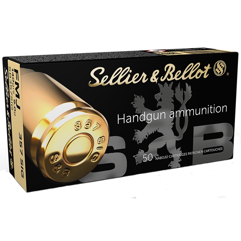 Sellier & Bellot 357 Sig Ammo 124 Grain Jacketed Hollow Point
