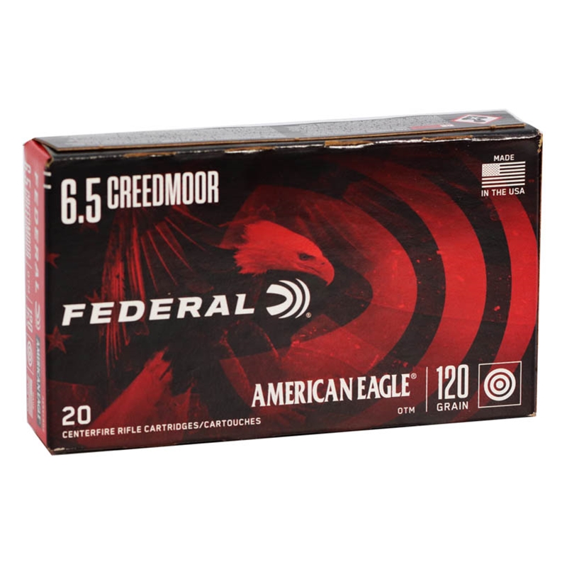 Federal American Eagle 6.5 Creedmoor Ammunition 120 Grain Open Tip Match - AE65CRD2