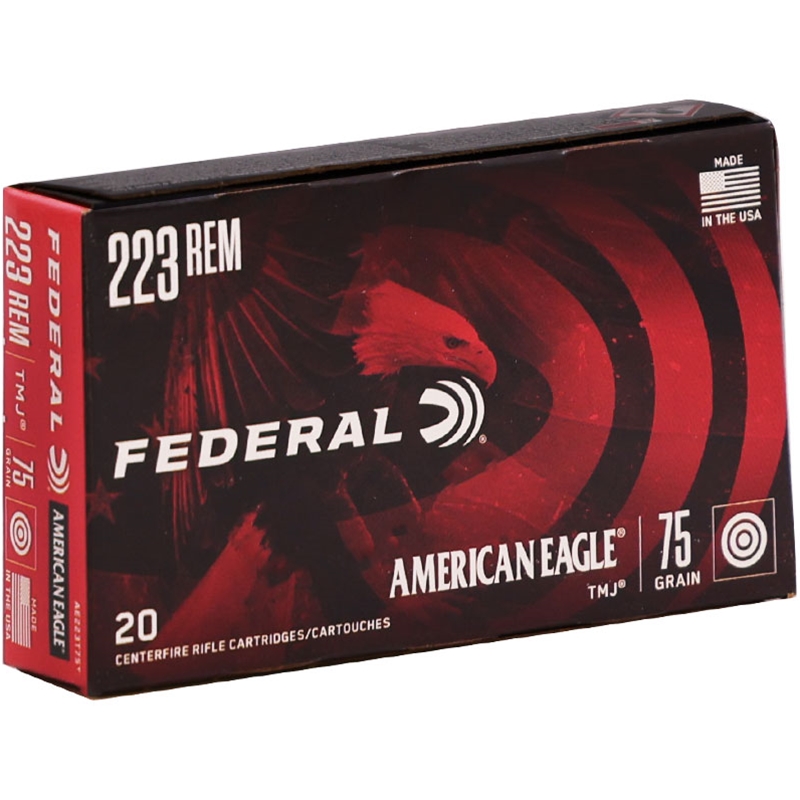 Federal American Eagle 223 Ammo 75 Grain Full Metal Jacket - AE223T75