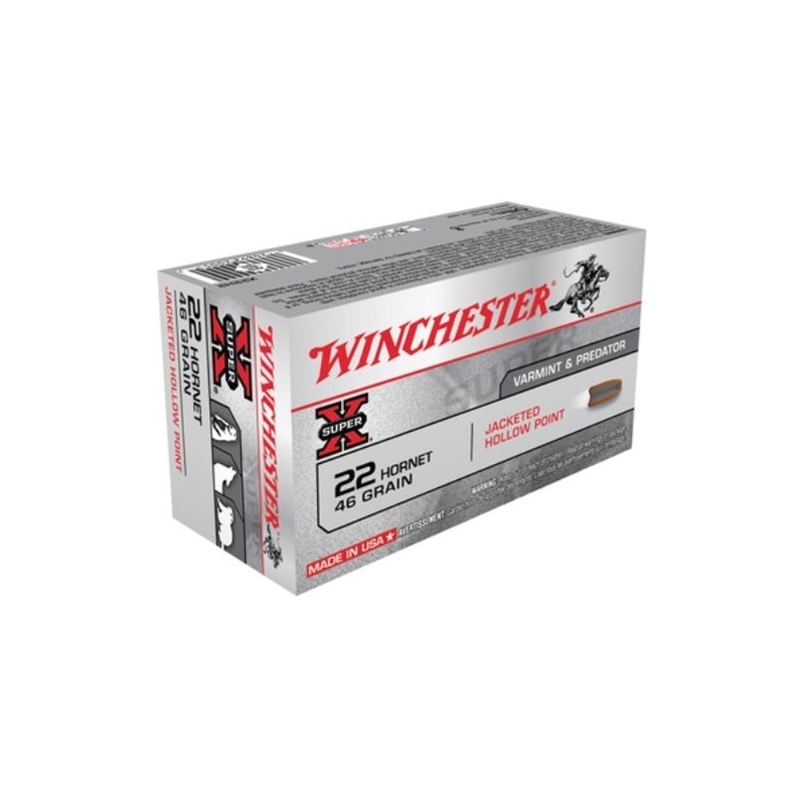 Winchester Super-X 22 Hornet 46 Grain Jacketed Hollow Point