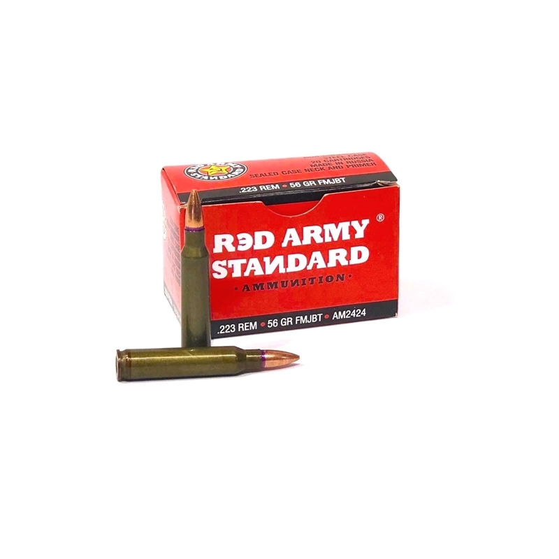 Red Army Standard 223 Remington Ammo 56 Grain FMJ Steel Case