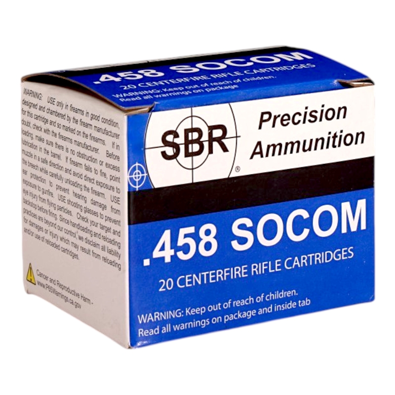 SBR 458 SOCOM Ammo 350 Grain Full Metal Jacket - SL4581