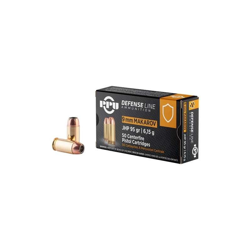 Prvi Partizan 9x18mm Makarov Ammo 95 Grain Jacketed Hollow Point 
