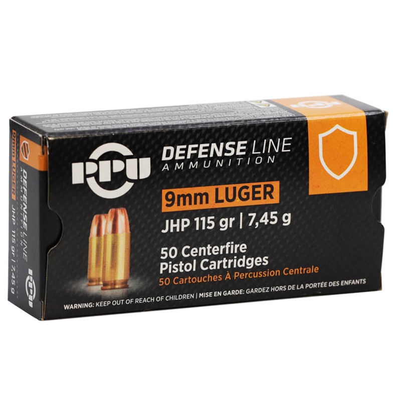 Prvi Partizan 9mm Luger Ammo  115 Grain Jacketed Hollow Point