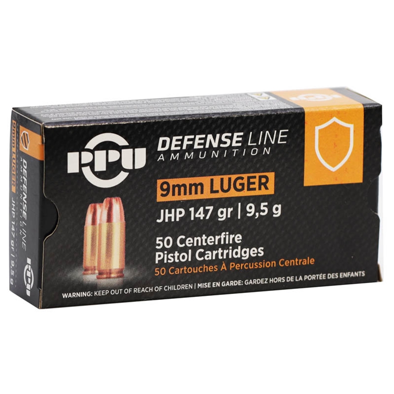 Prvi Partizan 9mm Luger Ammo 147 Grain Jacketed Hollow Point 