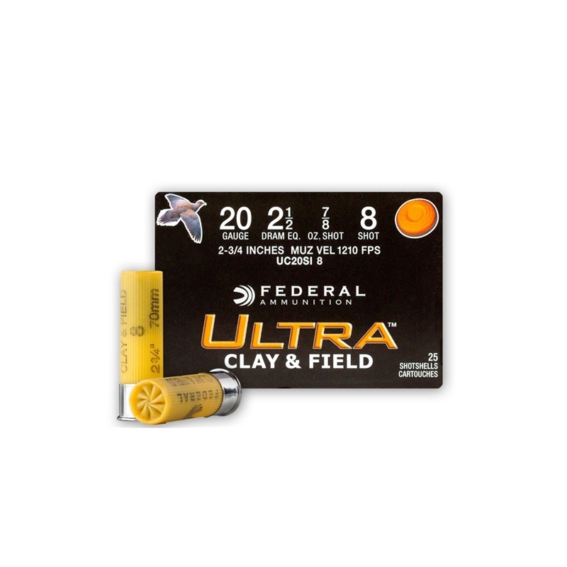 Federal Ultra Heavy Clay & Field 20 Gauge Ammo 2 3/4