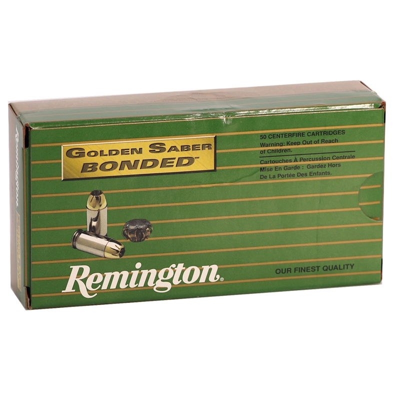 Remington Golden Saber Bonded 40 S&W Ammo 180 Grain Brass Jacketed Hollow Point