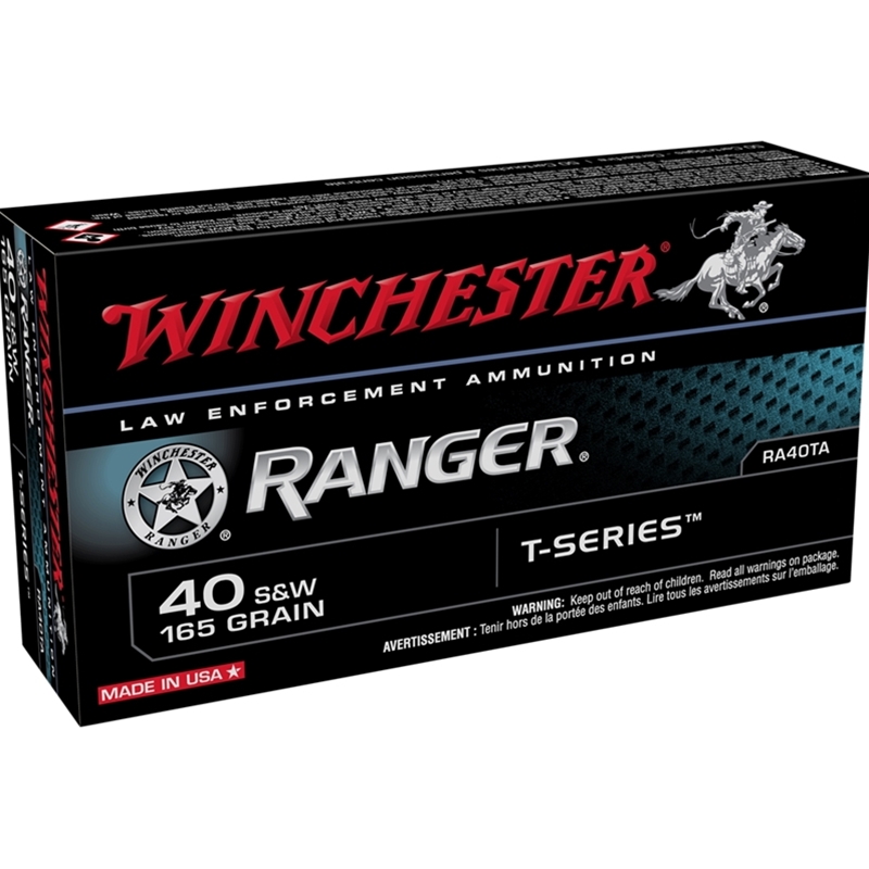 Winchester Ranger 40 S&W 165 Grain T-Series SXT Jacketed Hollow Point