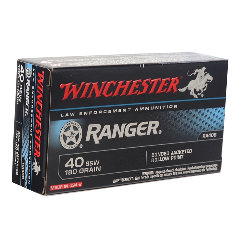 Winchester Ranger 40 S&W 180 Grain Bonded Jacketed Hollow Point