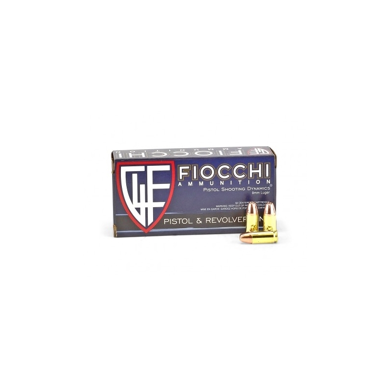 Fiocchi 9mm Luger Ammo 115 Grain Hornady Jacketed Hollow Point