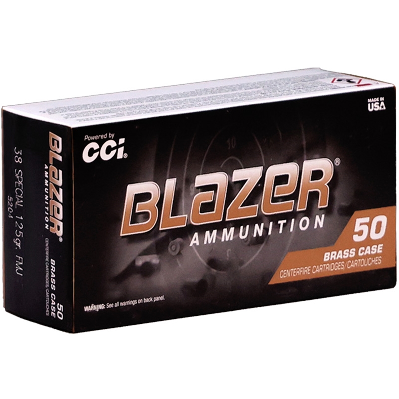 CCI Blazer Brass 38 Special Ammo 125 Grain Full Metal Jacket - 5204