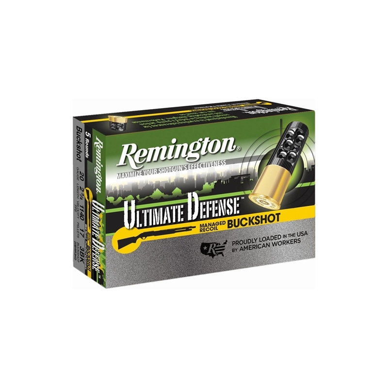 Remington Ultimate Defense 20 Gauge Ammo 2-3/4