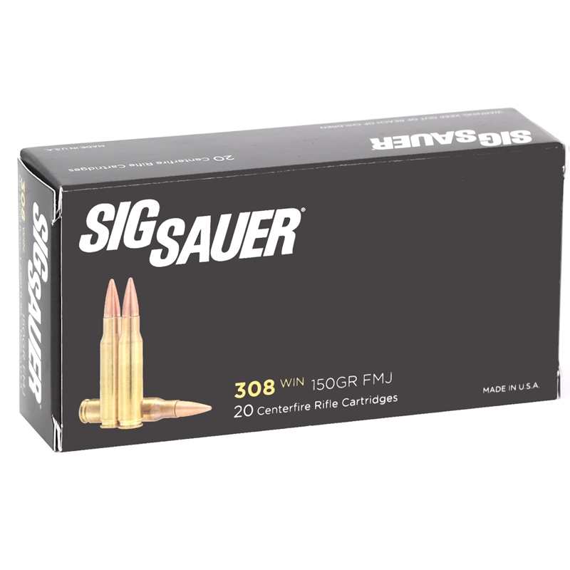 Sig Sauer Elite Performance 308 Winchester Ammo 150 Grain Elite Ball Full Metal Jacket