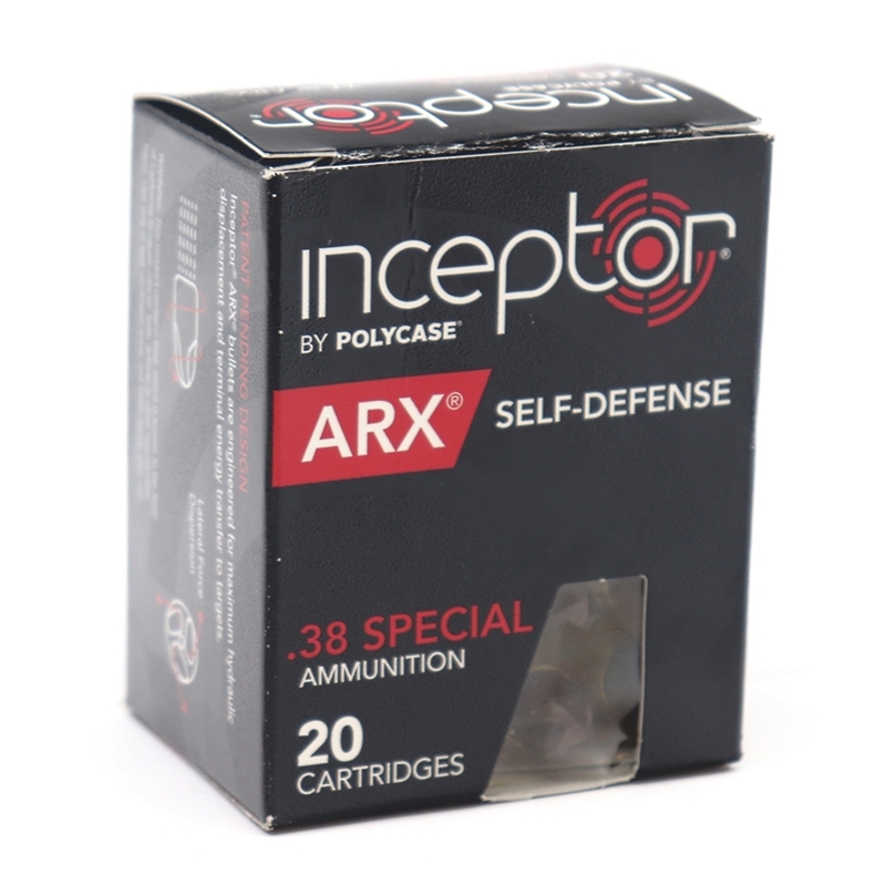 Inceptor Self Defense 38 Special Ammo 77 Grain ARX Lead Free
