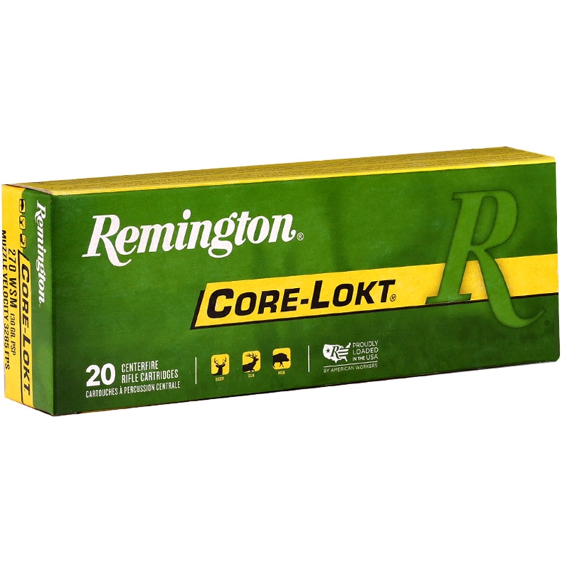 Remington Express 270 Winchester Short Magnum Ammo 130 Grain Core-Lokt PSP
