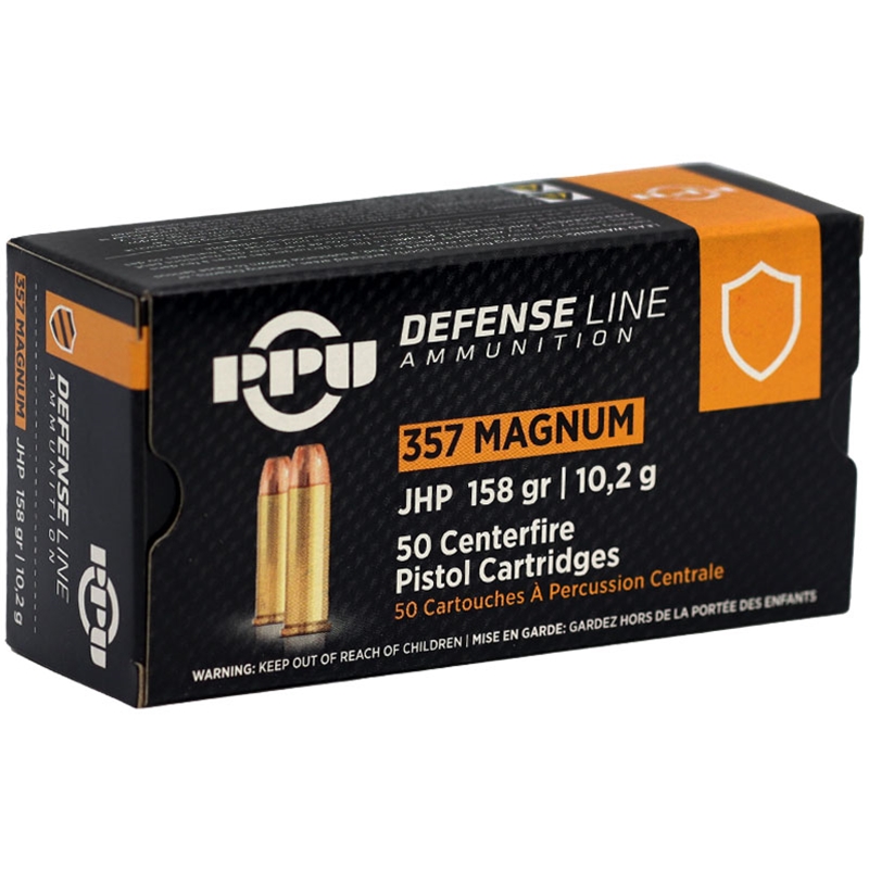 Prvi Partizan Defense Line 357 Magnum Ammo 158 Grain Jacketed Hollow Point 