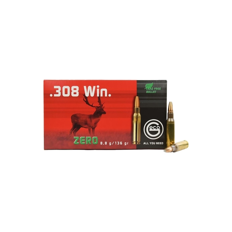 Geco Zero 308 Winchester Ammo 136 Grain Lead Free