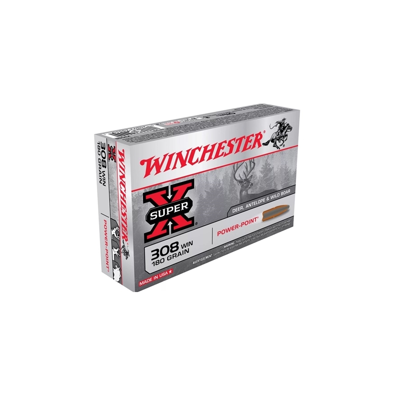 Winchester Super-X 308 Winchester 180 Grain Power-Point 