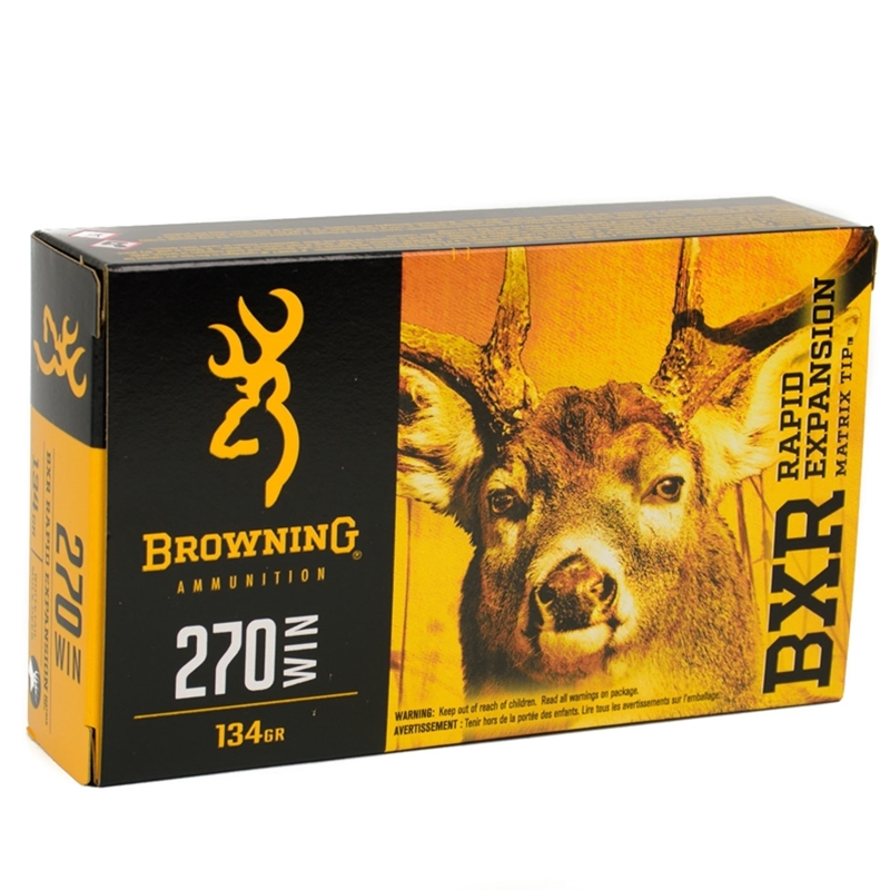 Browning BXR 270 Winchester Ammo 134 Grain Terminal Tip 