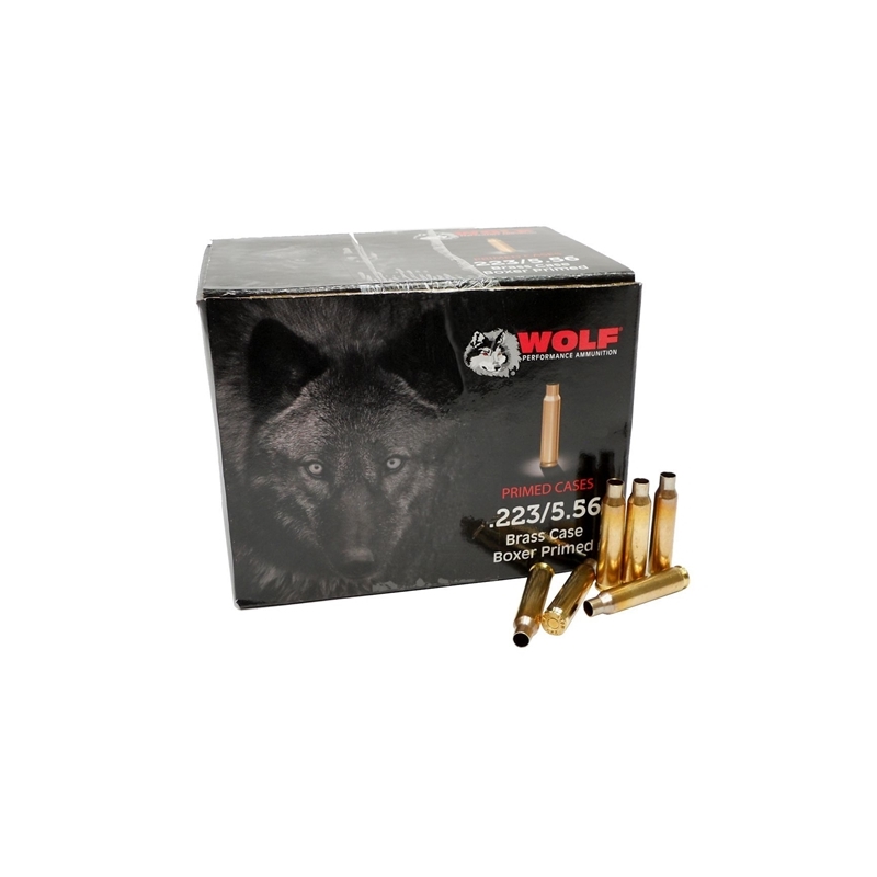 Wolf 223/5.56 Primed Reloading Brass Casing 250 Primed Cases