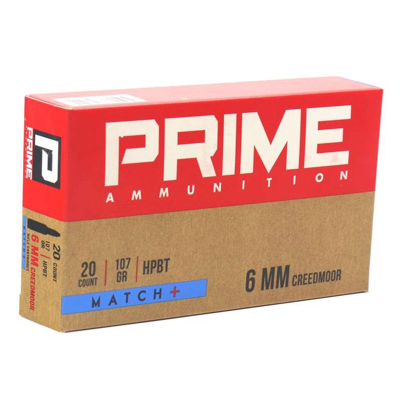 Prime Ammunition 6mm Creedmoor Ammo 107 Grain HPBT OTM Match+