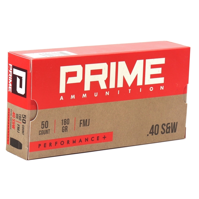 Prime Ammunition 40 S&W Ammo 180 Grain Performance+