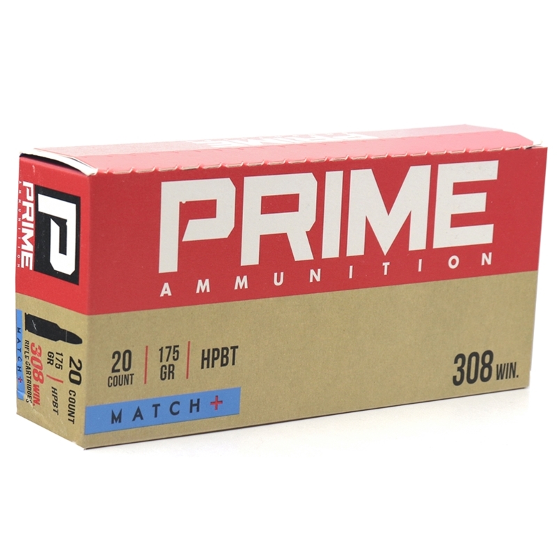 Prime Ammunition 308 Winchester Ammo 175 Grain OTM Match+  