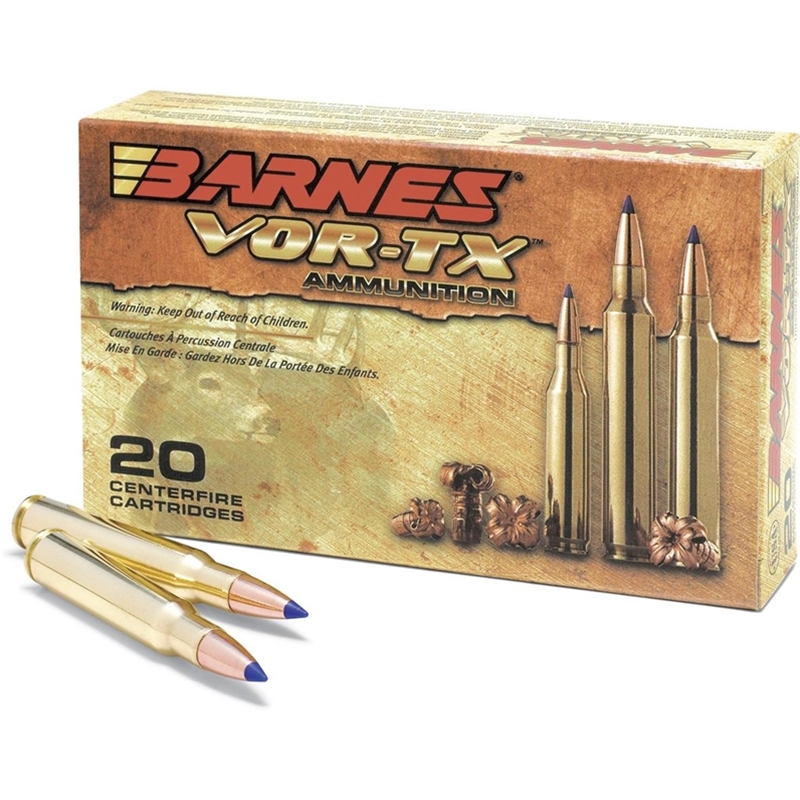 Barnes VOR-TX 260 Remington Ammo 120 Grain TTSX Polymer Tipped Spitzer Boat Tail Lead-Free