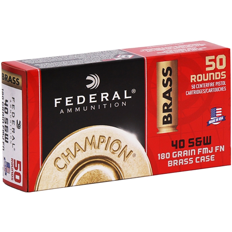 Federal Champion Target 40 S&W Ammo 180 Grain Full Metal Jacket